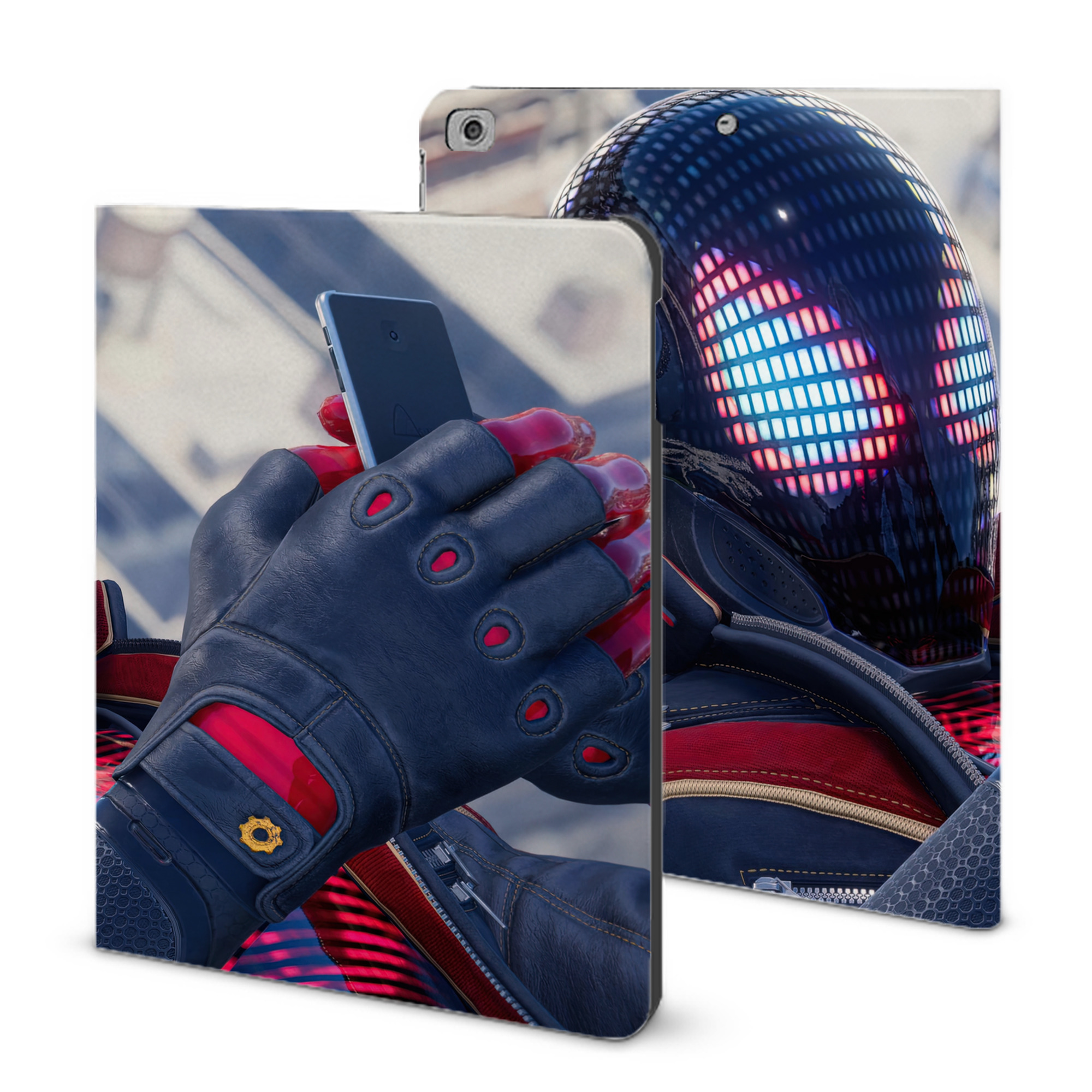 （画像用） Spider Man スパイダーマン IPad ケース ブック型 PUレザー TPU 耐衝撃 軽量 薄型 ペン収納なし 全面保護 IPad 各モデル対応